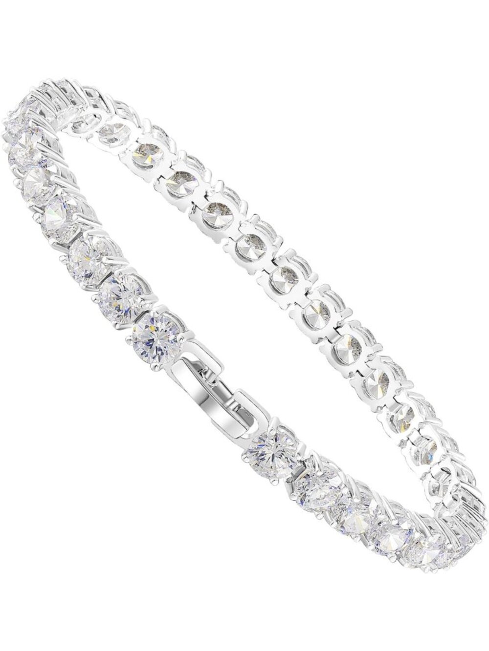 Elegant Tennis Bracelet for Women | 4MM/5MM Cubic Zirconia | 18K Gold Plated